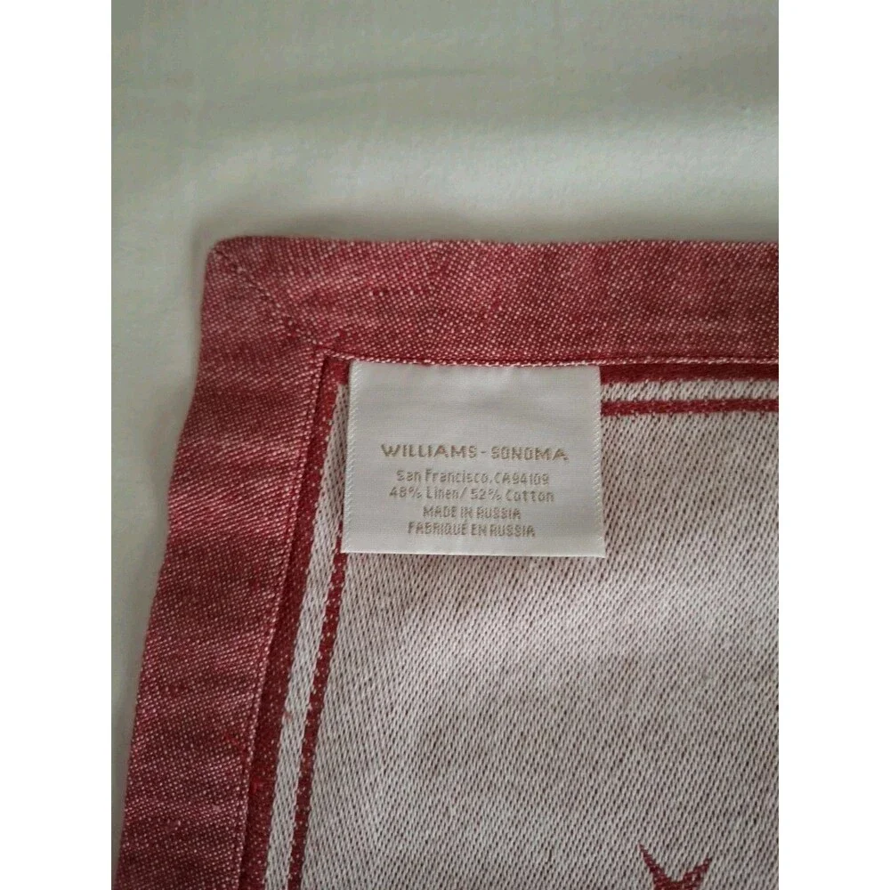 Williams-Sonoma “Twas the Night Before Christmas” Jacquard Napkin Set Of 4 NWOT